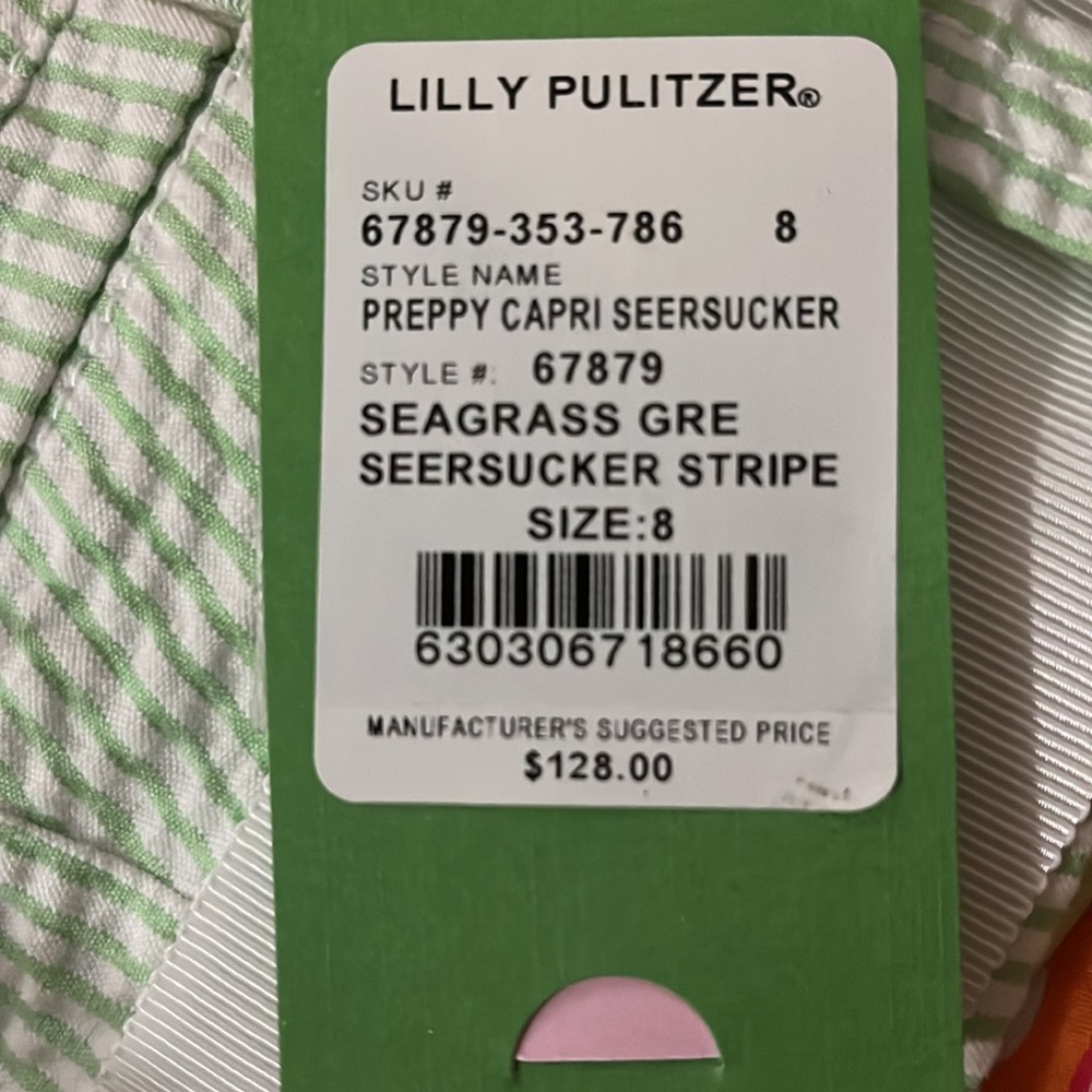 Lilly Pulitzer seersucker pant! Unique vintage.Lilly Pulitzer COLLECTION - Picture 8 of 8